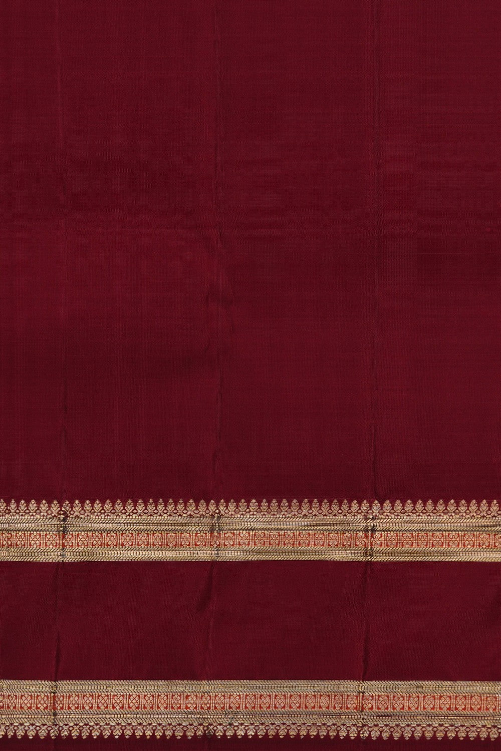 Image of Kanjivaram Silk Brocade Off-White Saree