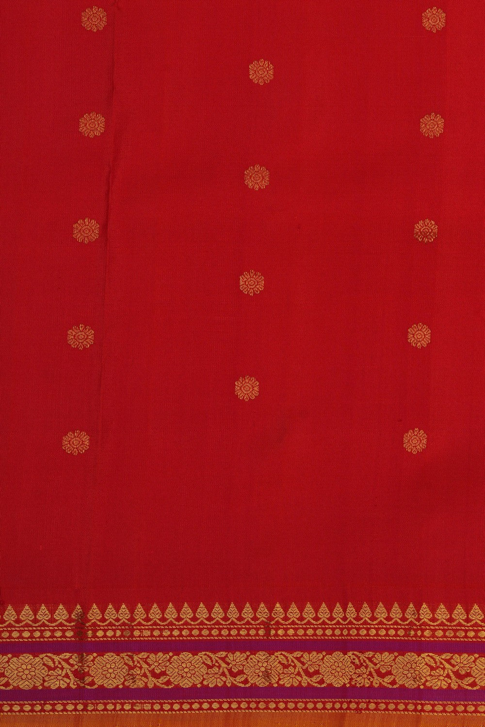 Image of Gadwal Silk Off-White Saree