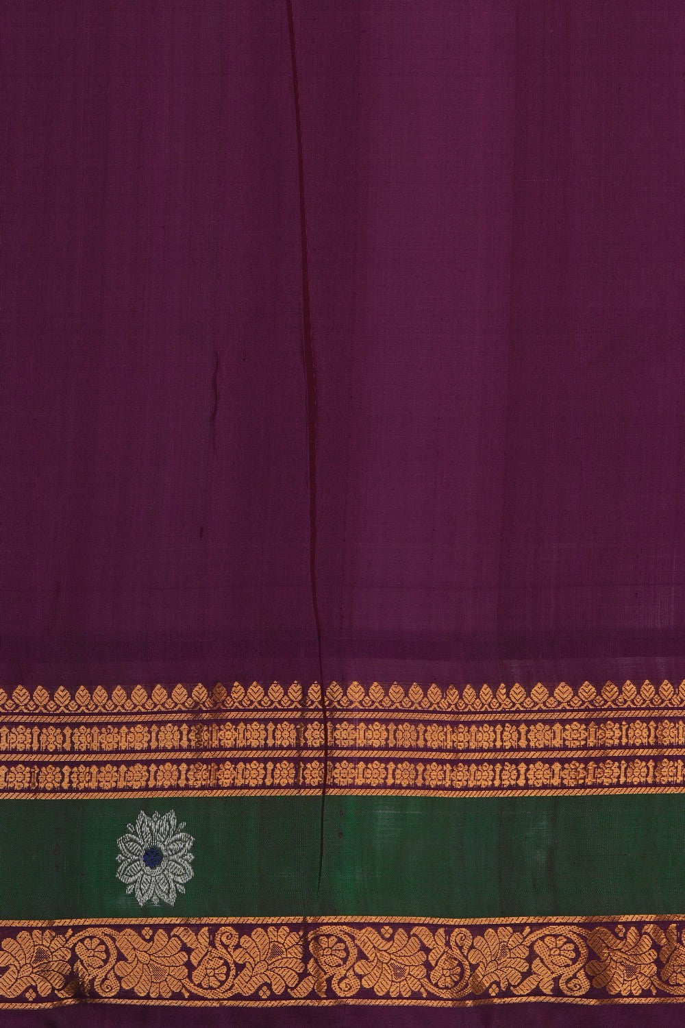 Image of Gadwal Silk Kattam Mustard Saree