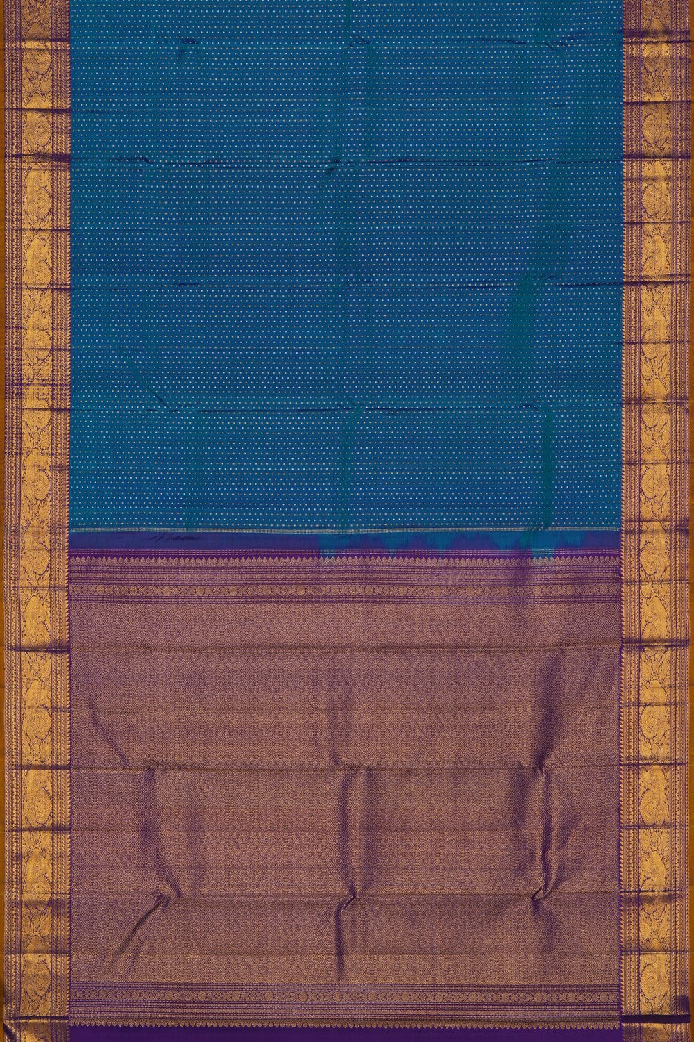 Image of Kanchipattu Silk Blue Saree