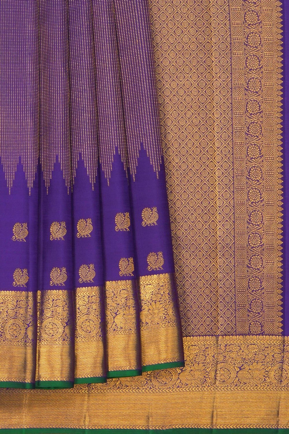 Image of Kanchipattu Silk Dark Blue Saree