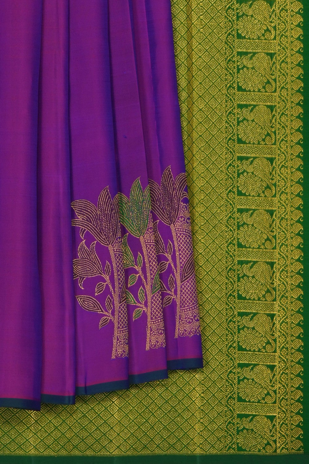 Image of Kanchipattu Silk Purple Saree