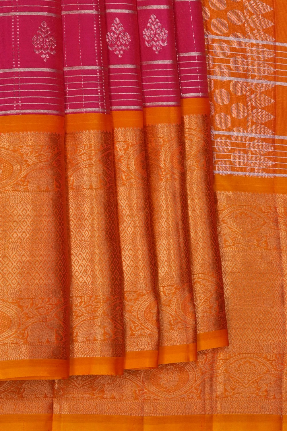 Image of Kanchipattu Silk Pink Saree