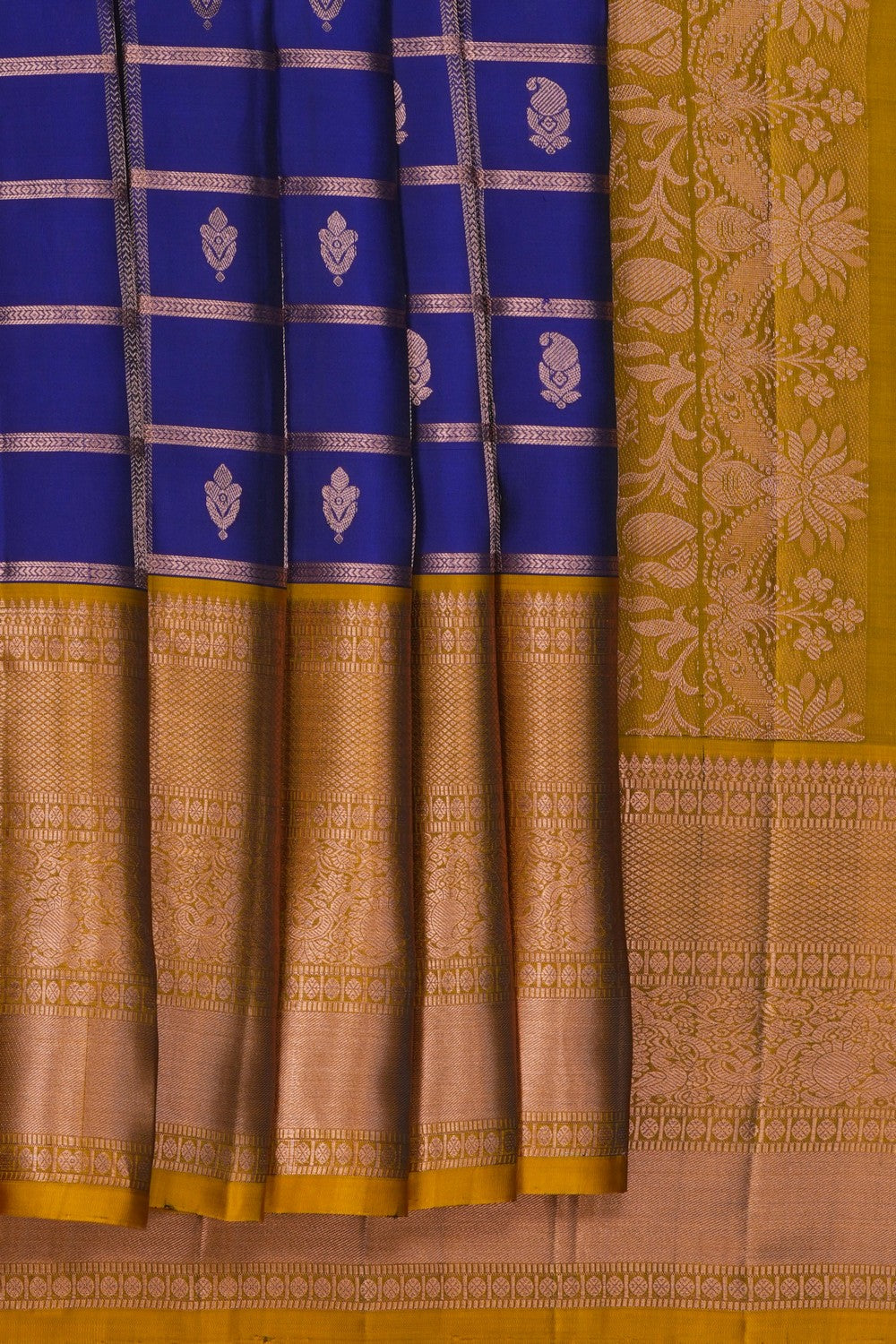 Image of Kanchipattu Silk Dark Blue Saree