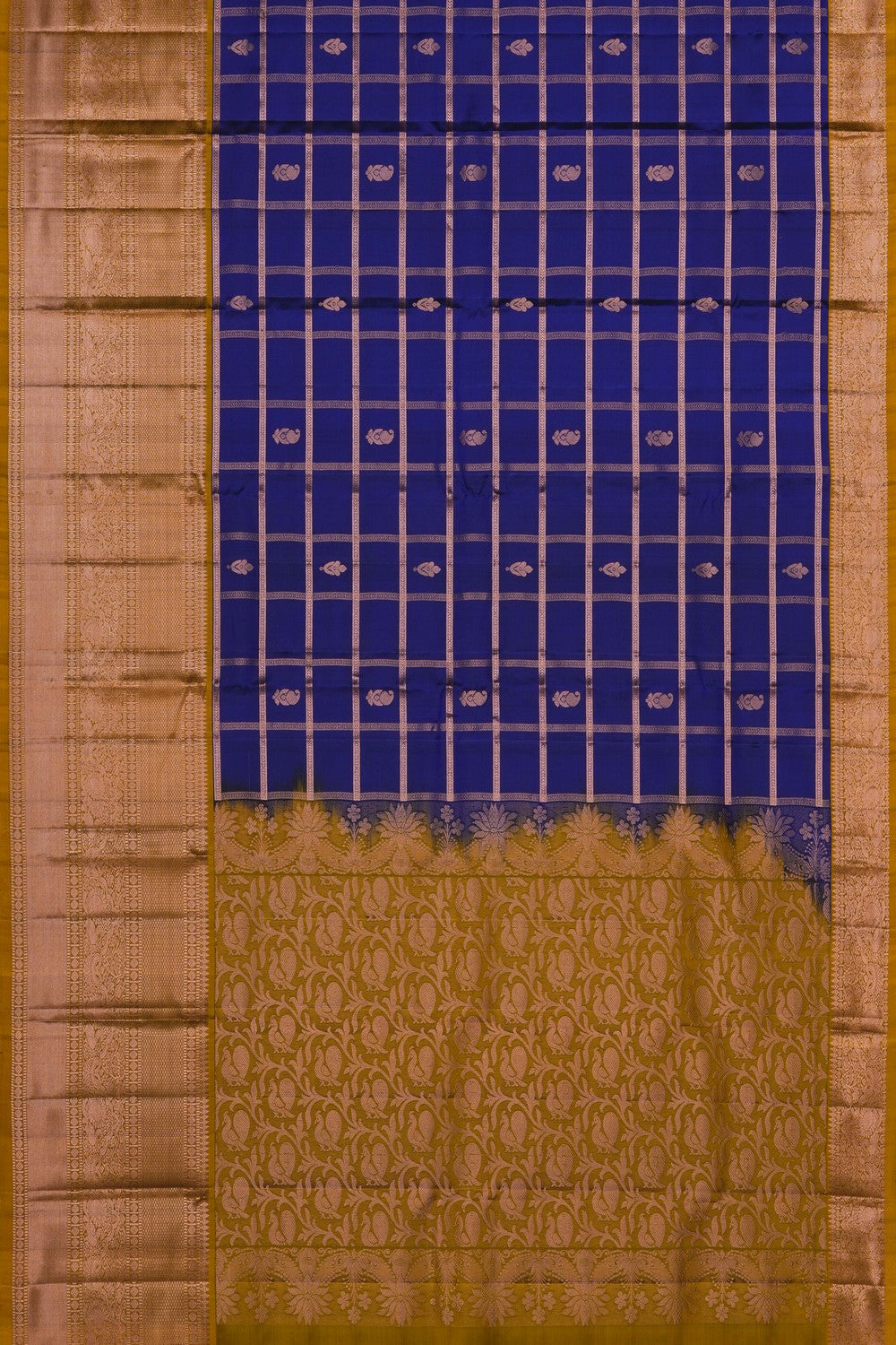 Image of Kanchipattu Silk Dark Blue Saree