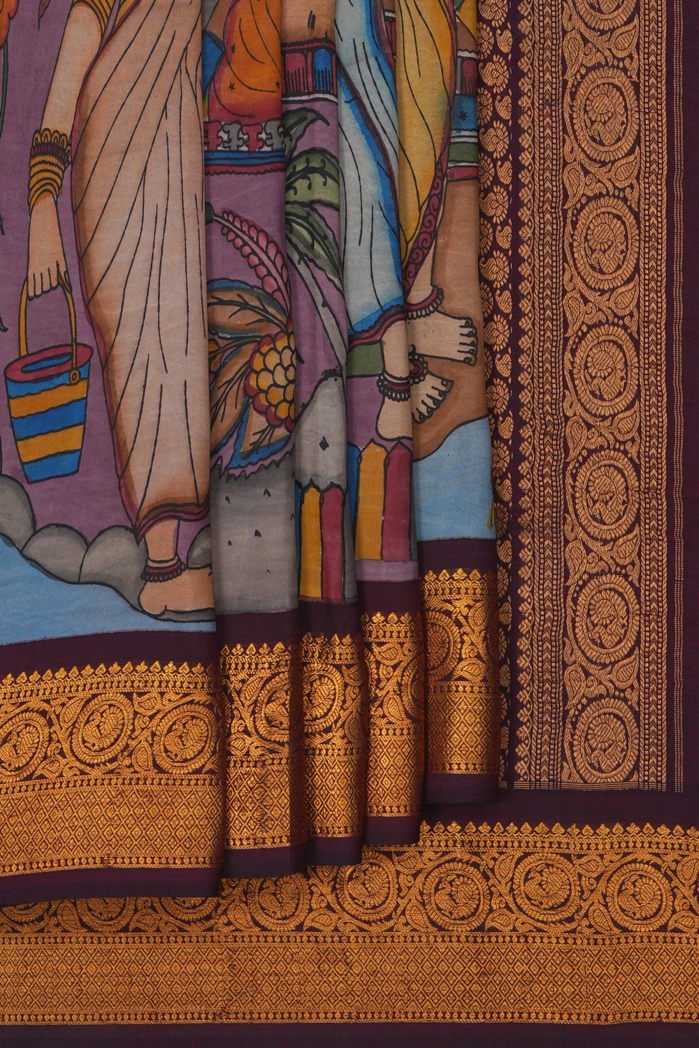 Image of Kalamkari Painting Saree