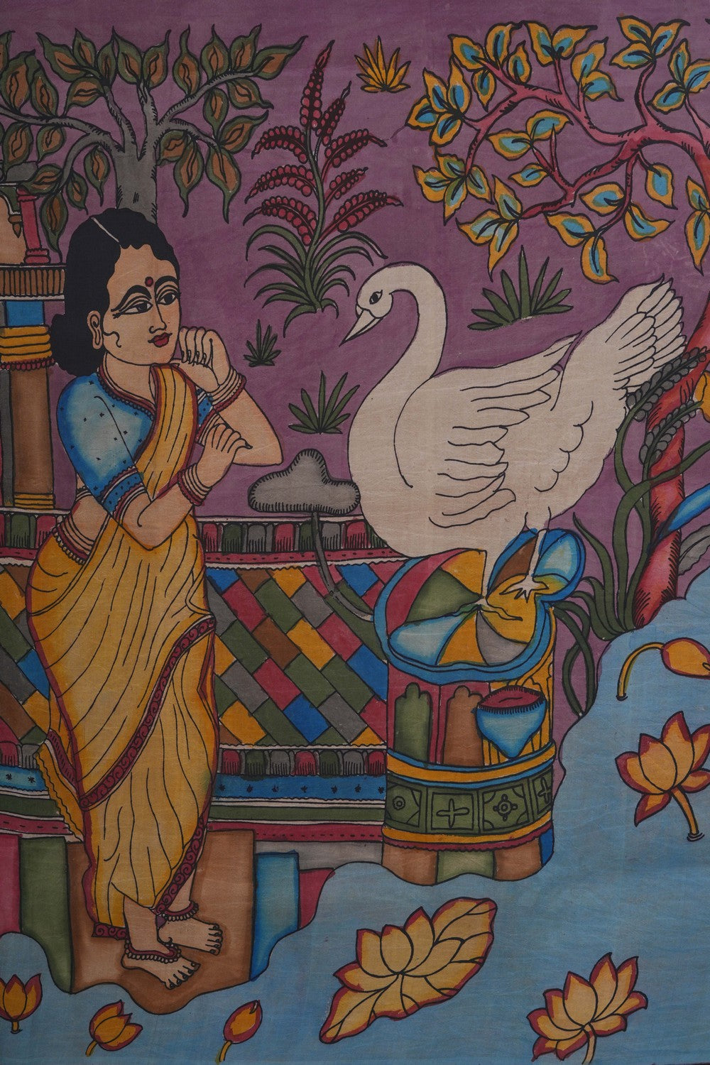 Image of Kalamkari Painting Saree