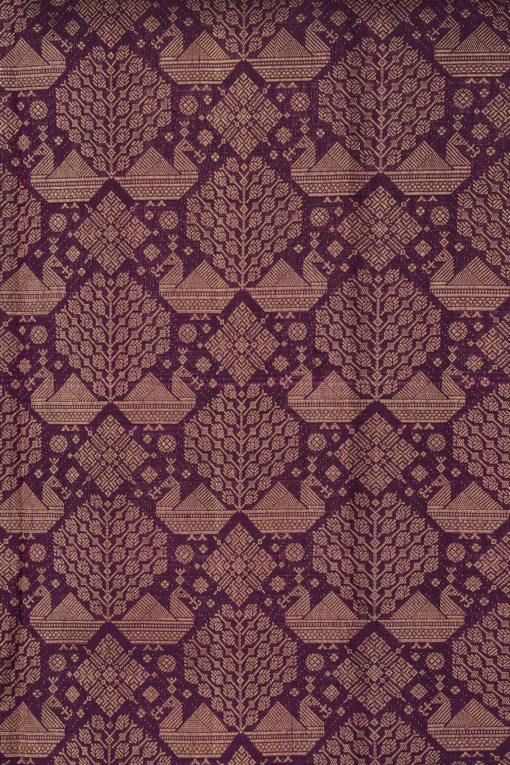 Image of Kanchipattu Silk Dark Purple Saree