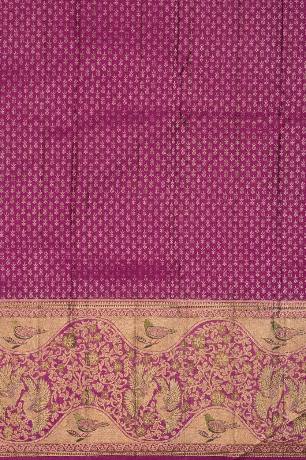 Image of Kanchipattu Tissue Yellow Saree