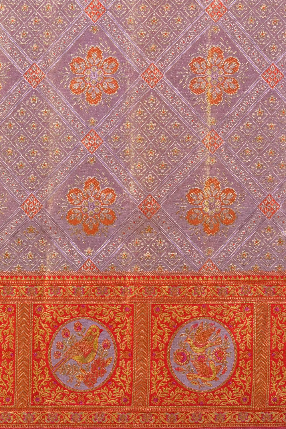 Image of Kanchipattu Tissue Lavender Saree