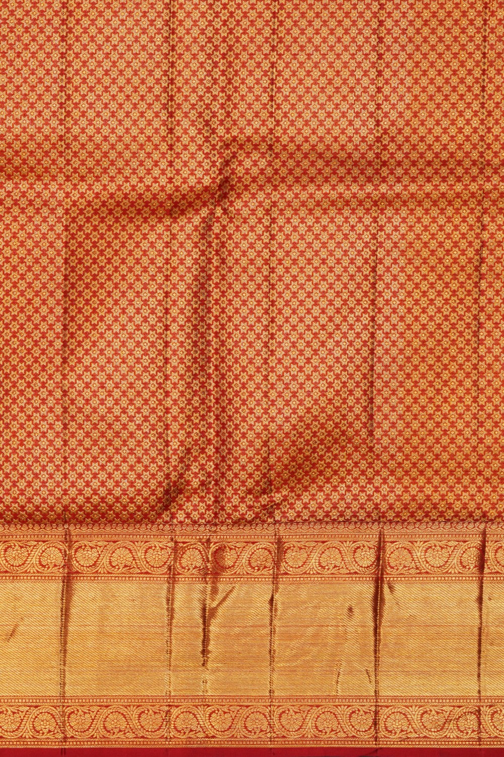 Image of Kanchipattu Tissue Red Saree