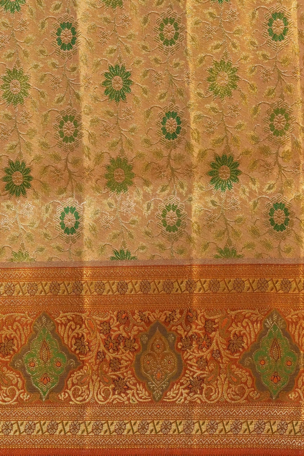 Image of Kanchipattu Tissue Beige Saree