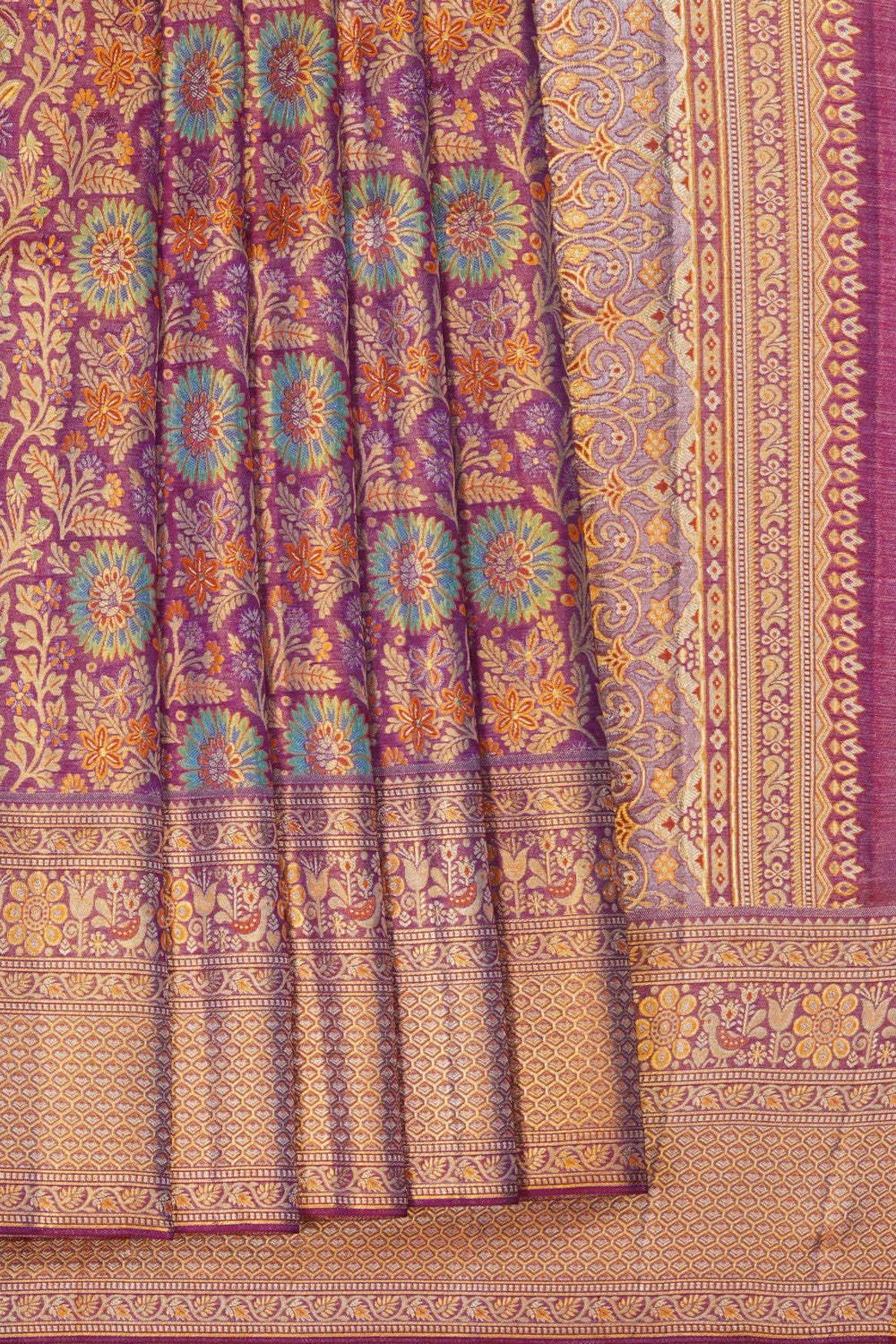 Image of Kanchipattu Tissue Lavender Saree