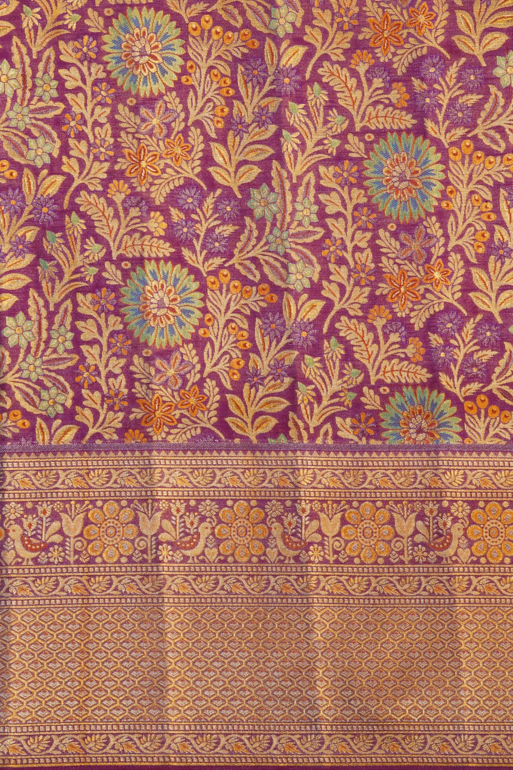 Image of Kanchipattu Tissue Lavender Saree