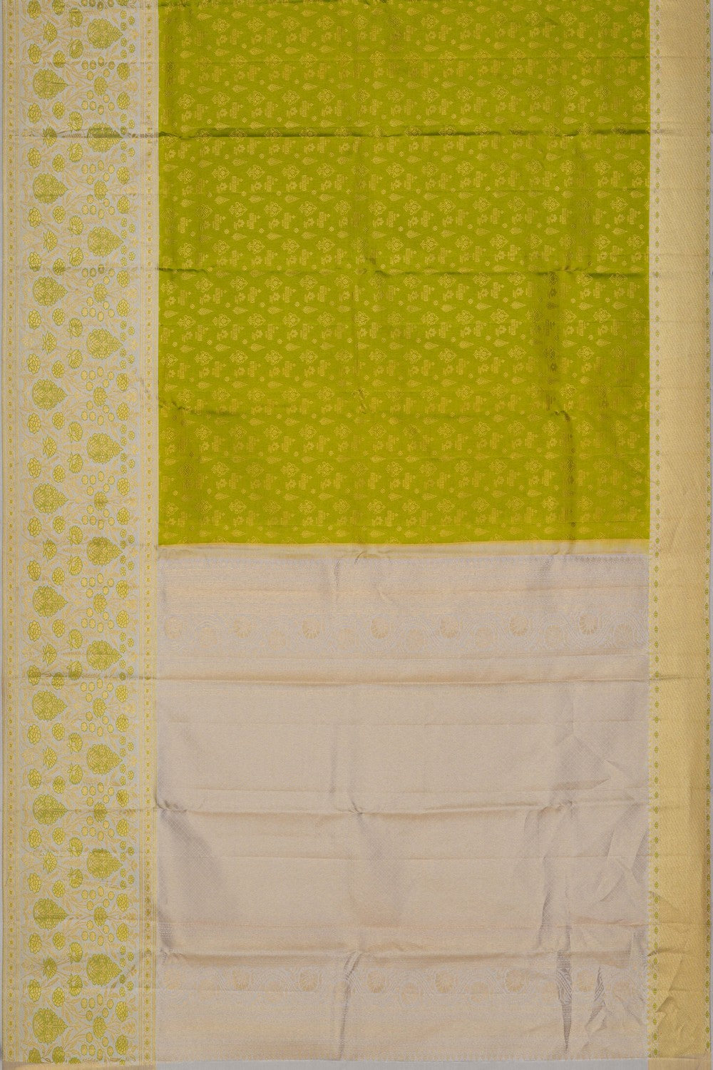 Image of Kanchipattu Tissue Green Saree