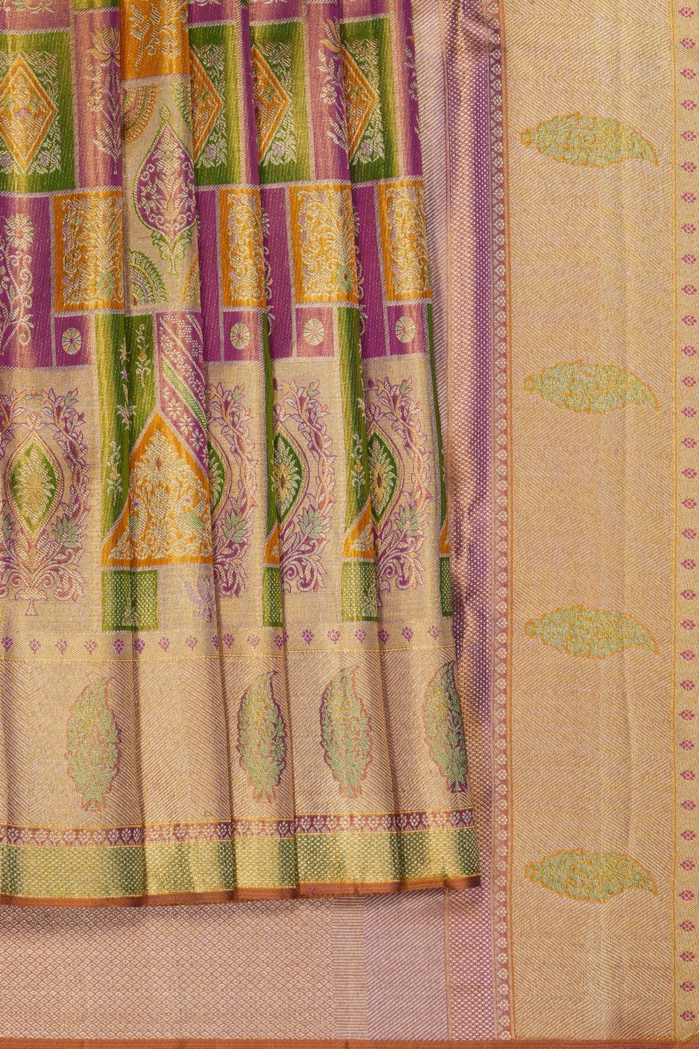 Image of Kanchipattu Tissue Multi-Coloured Saree