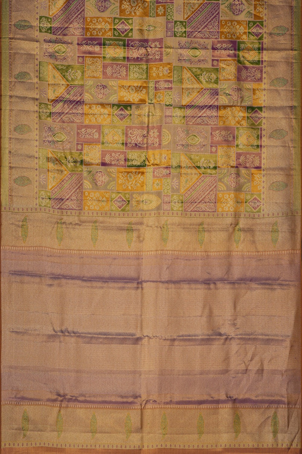 Image of Kanchipattu Tissue Multi-Coloured Saree