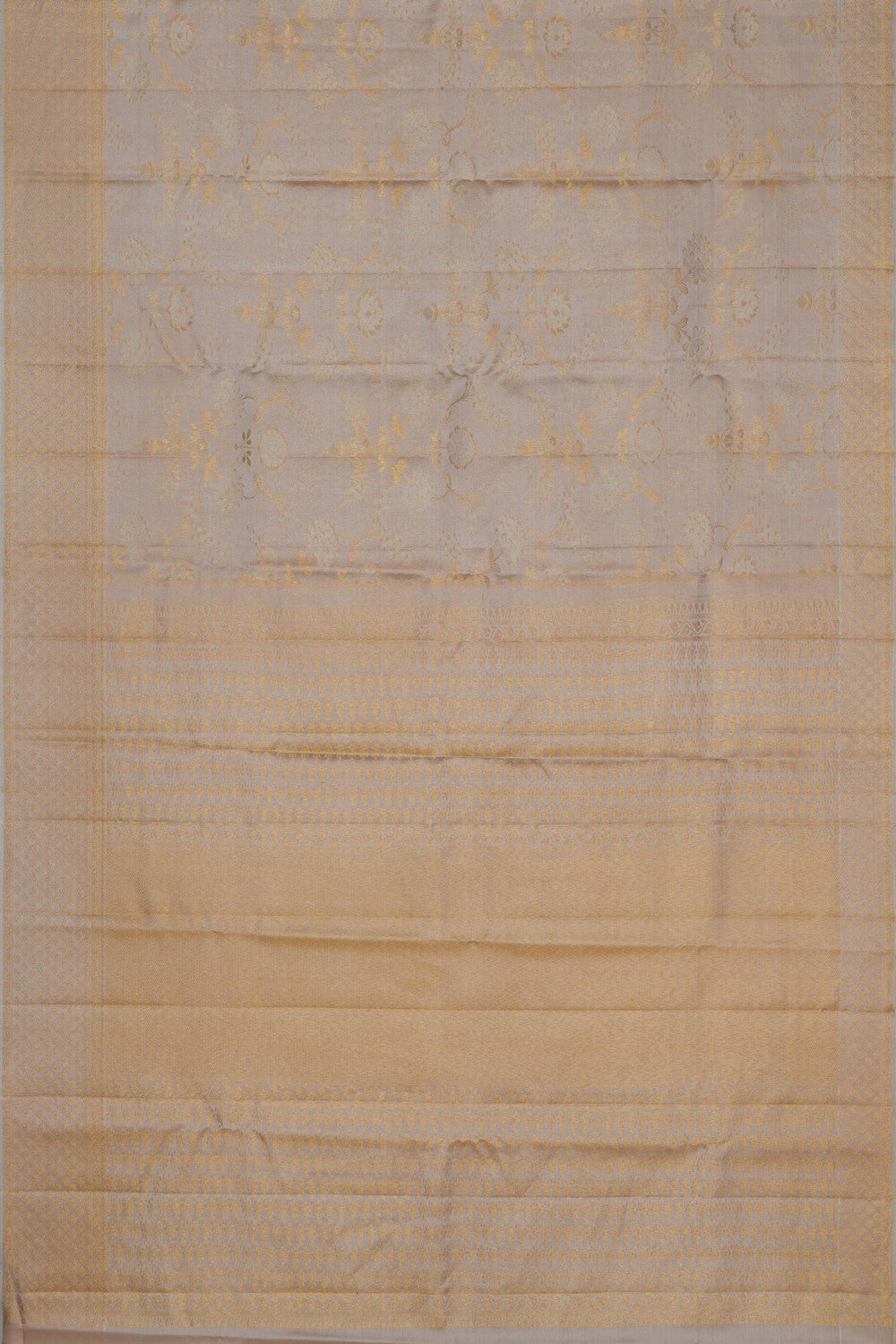 Image of Kanchipattu Tissue Grey Saree