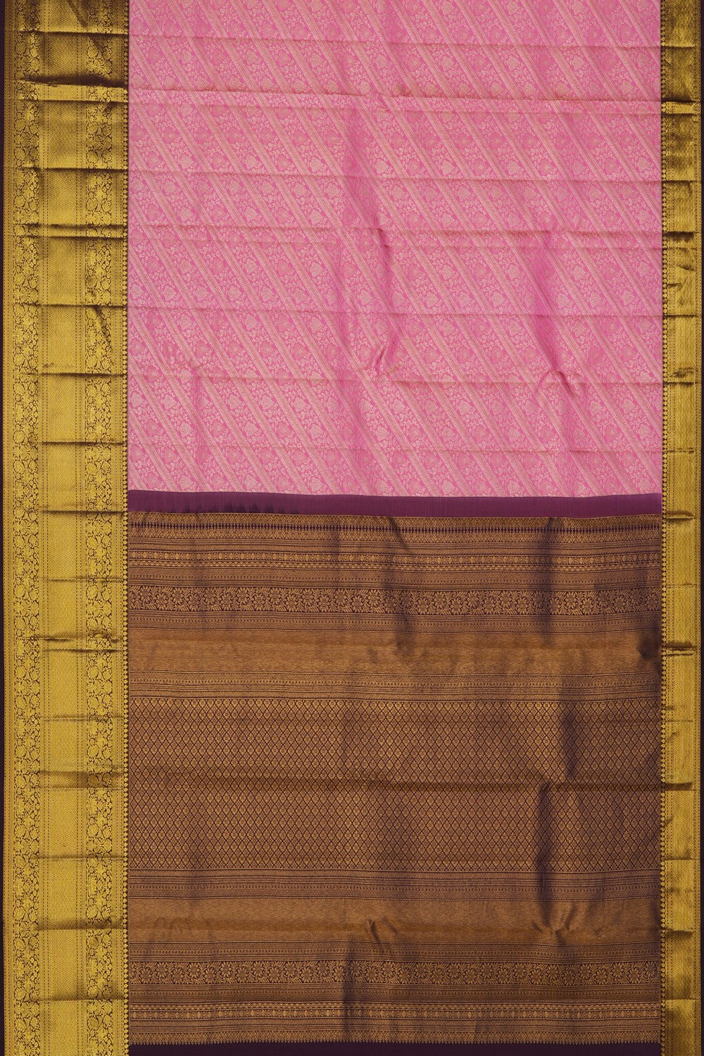 Image of Kanchipattu Tissue Pink Saree