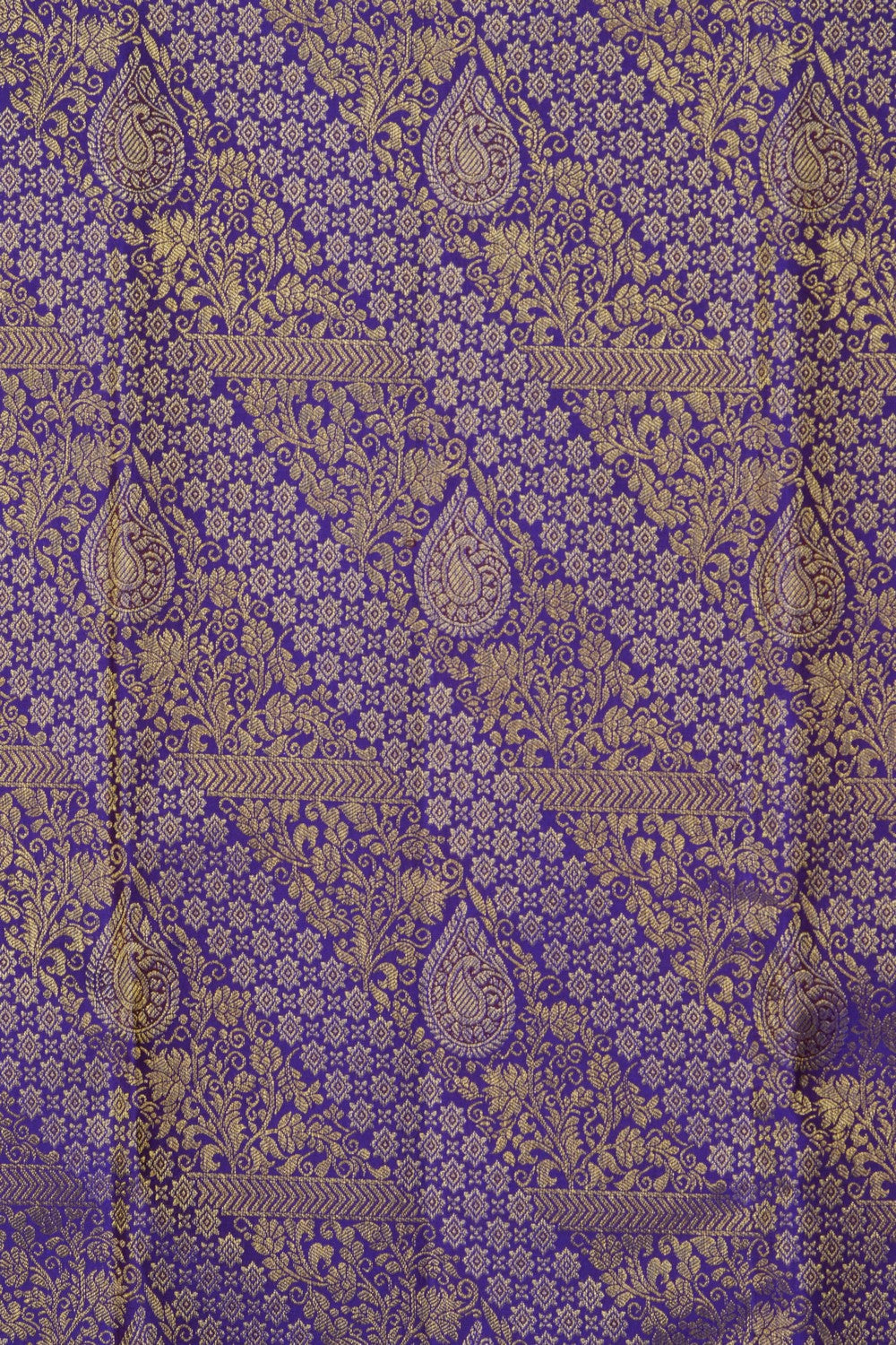 Image of Kanchipattu Tissue Dark Blue Saree