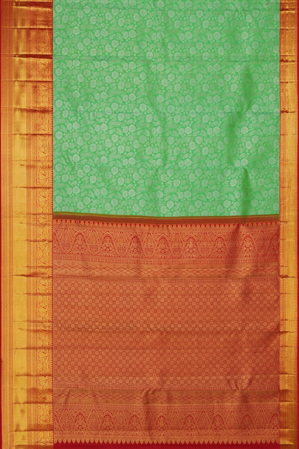Image of Kanchipattu Tissue Light Green Saree