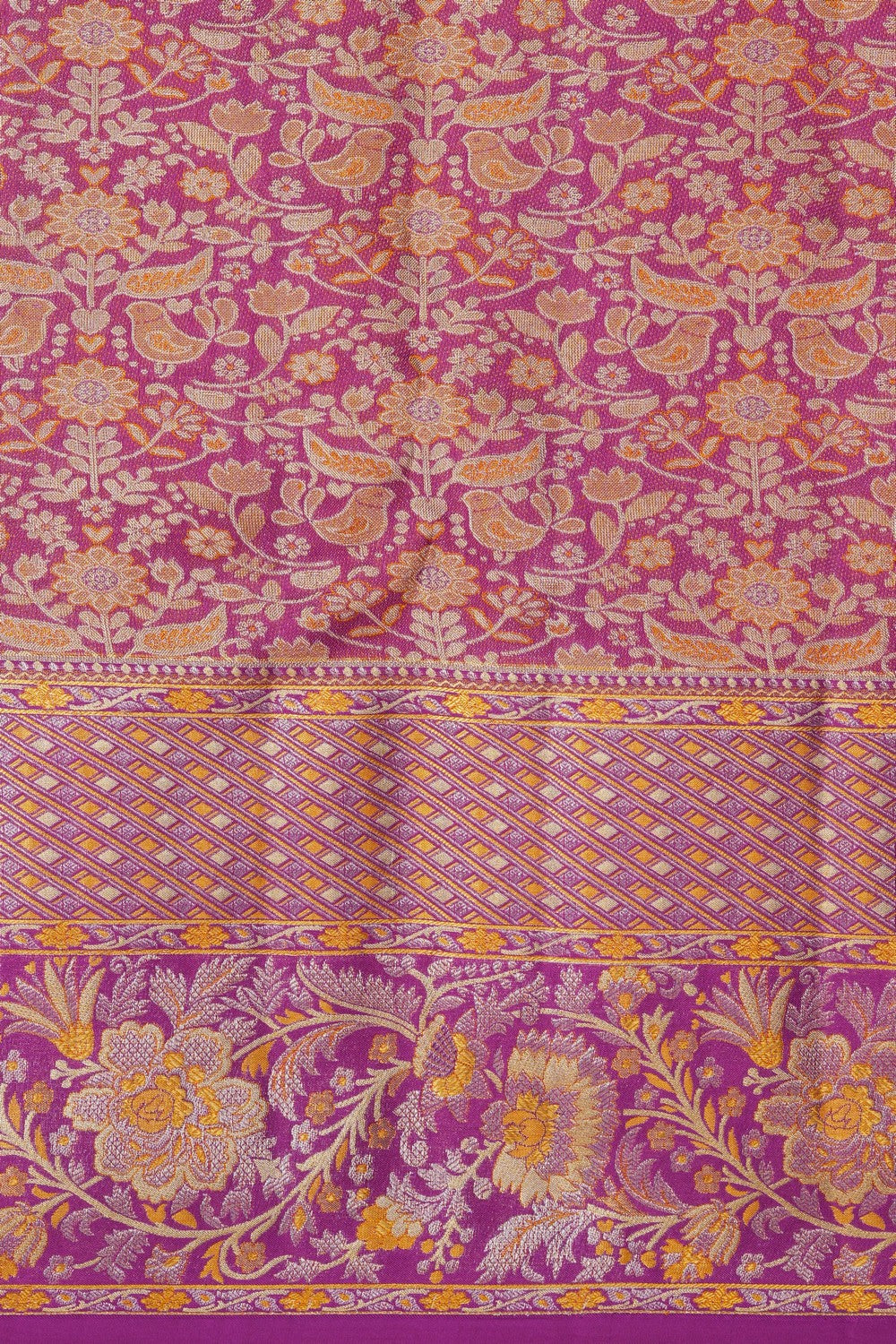 Image of Kanchipattu Tissue Magenta Saree