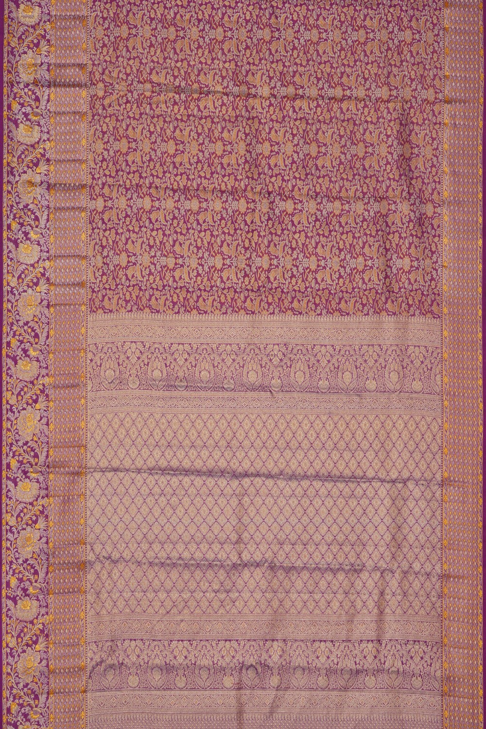 Image of Kanchipattu Tissue Magenta Saree
