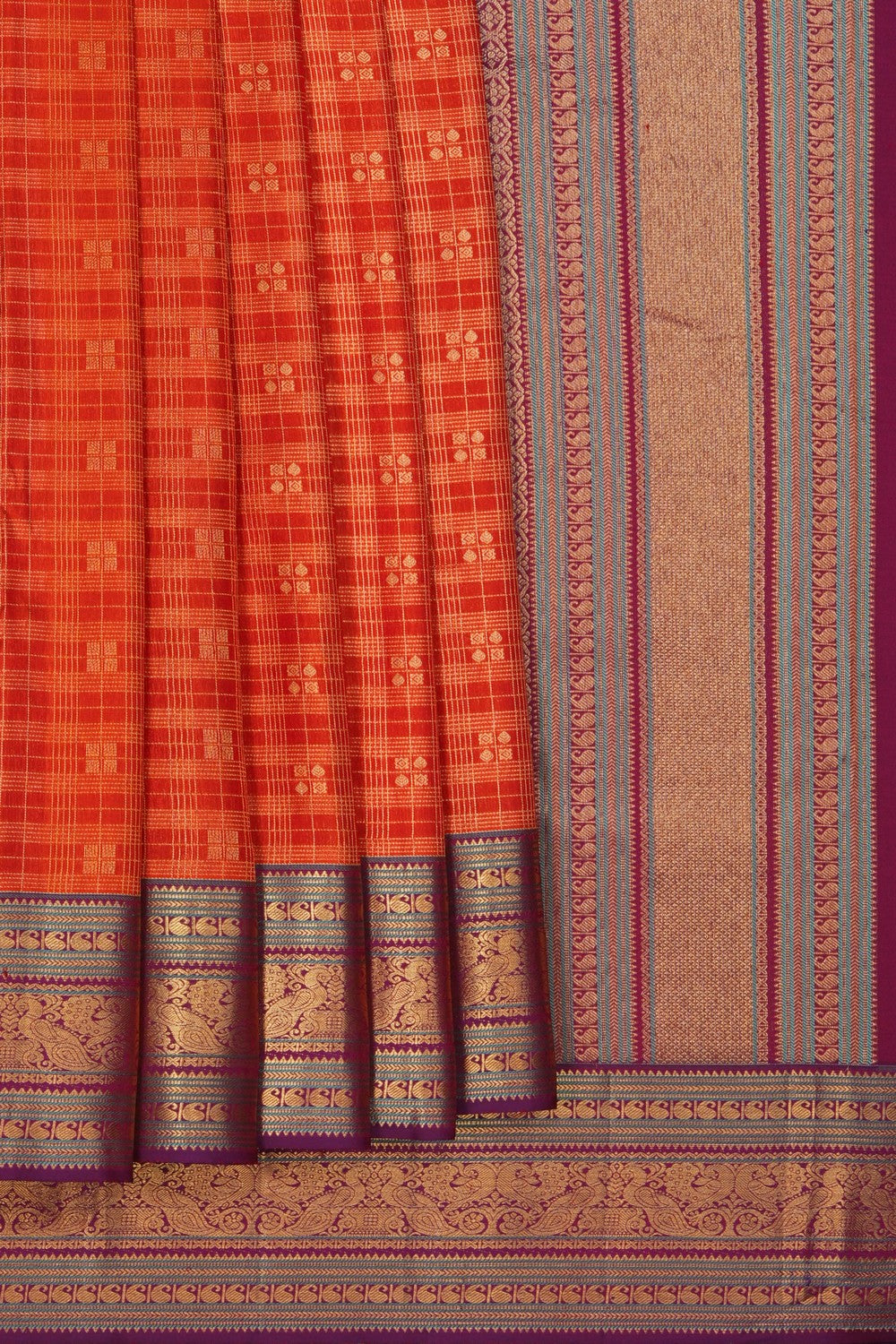 Image of Kanchipattu Silk Red Saree