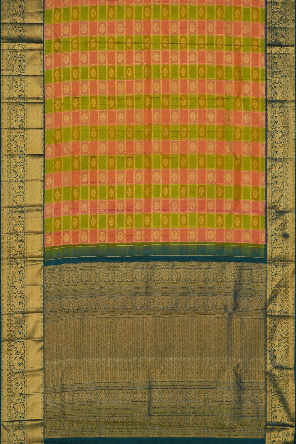 Image of Kanchipattu Silk Multi-Coloured Saree