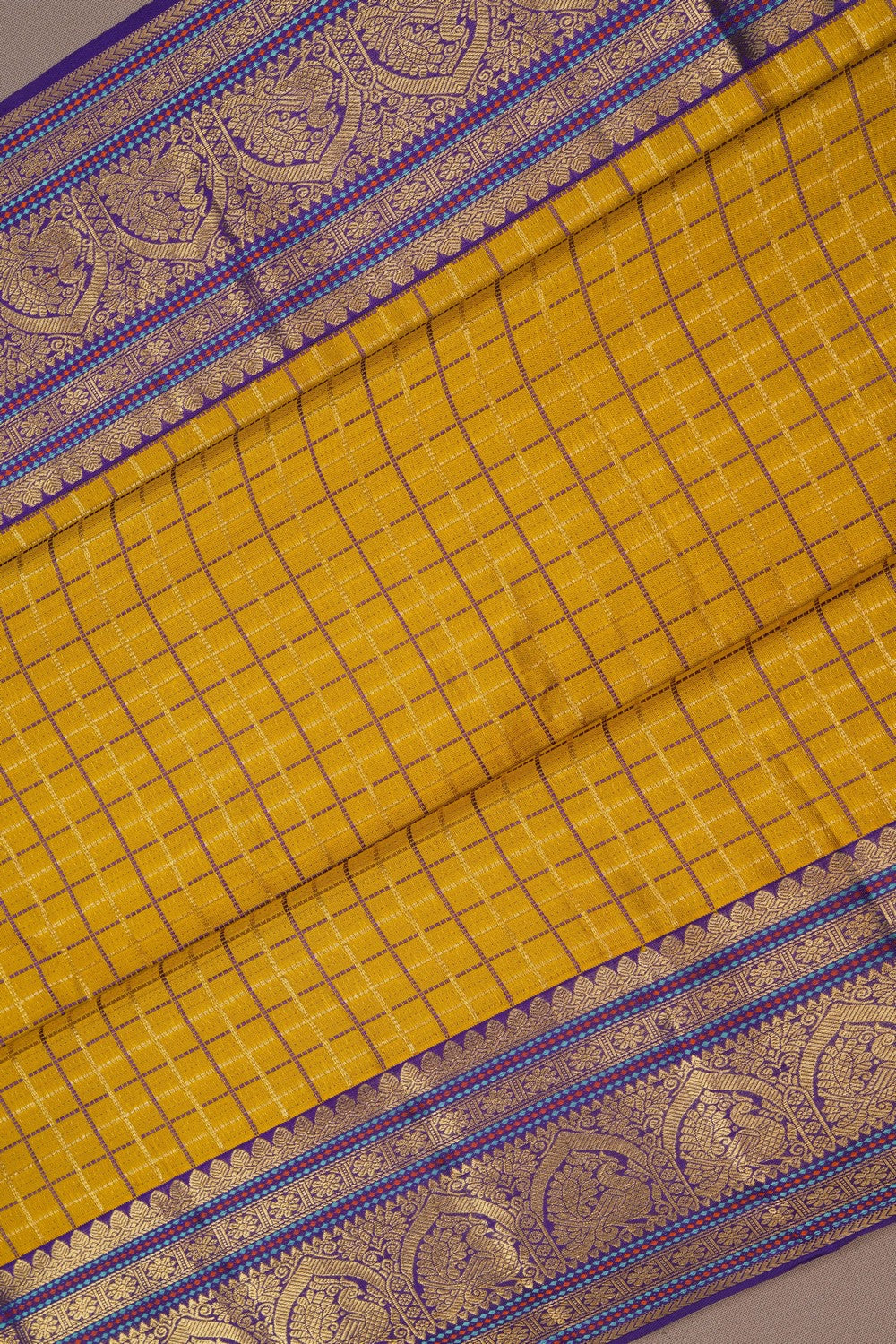 Image of Kanchipattu Silk Yellow Saree