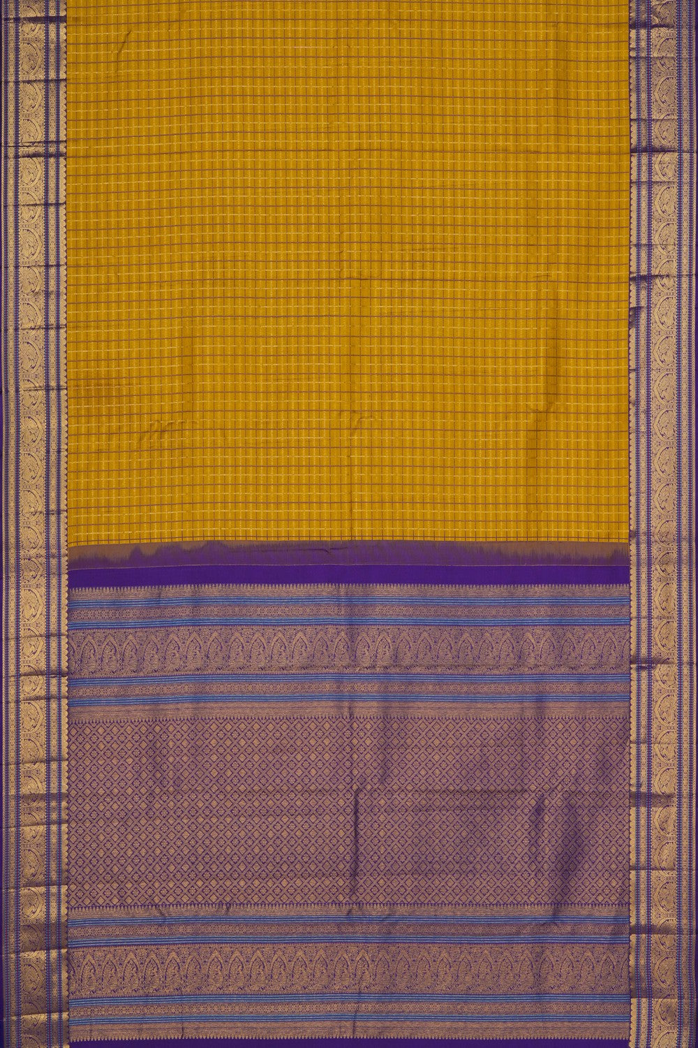 Image of Kanchipattu Silk Yellow Saree