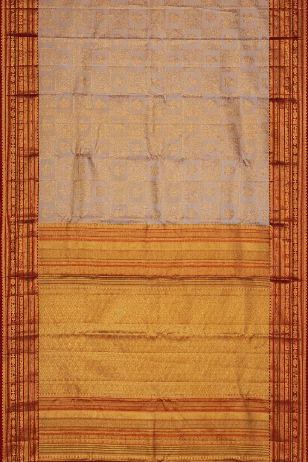 Image of Kanchipattu Tissue Silk Off-White Saree