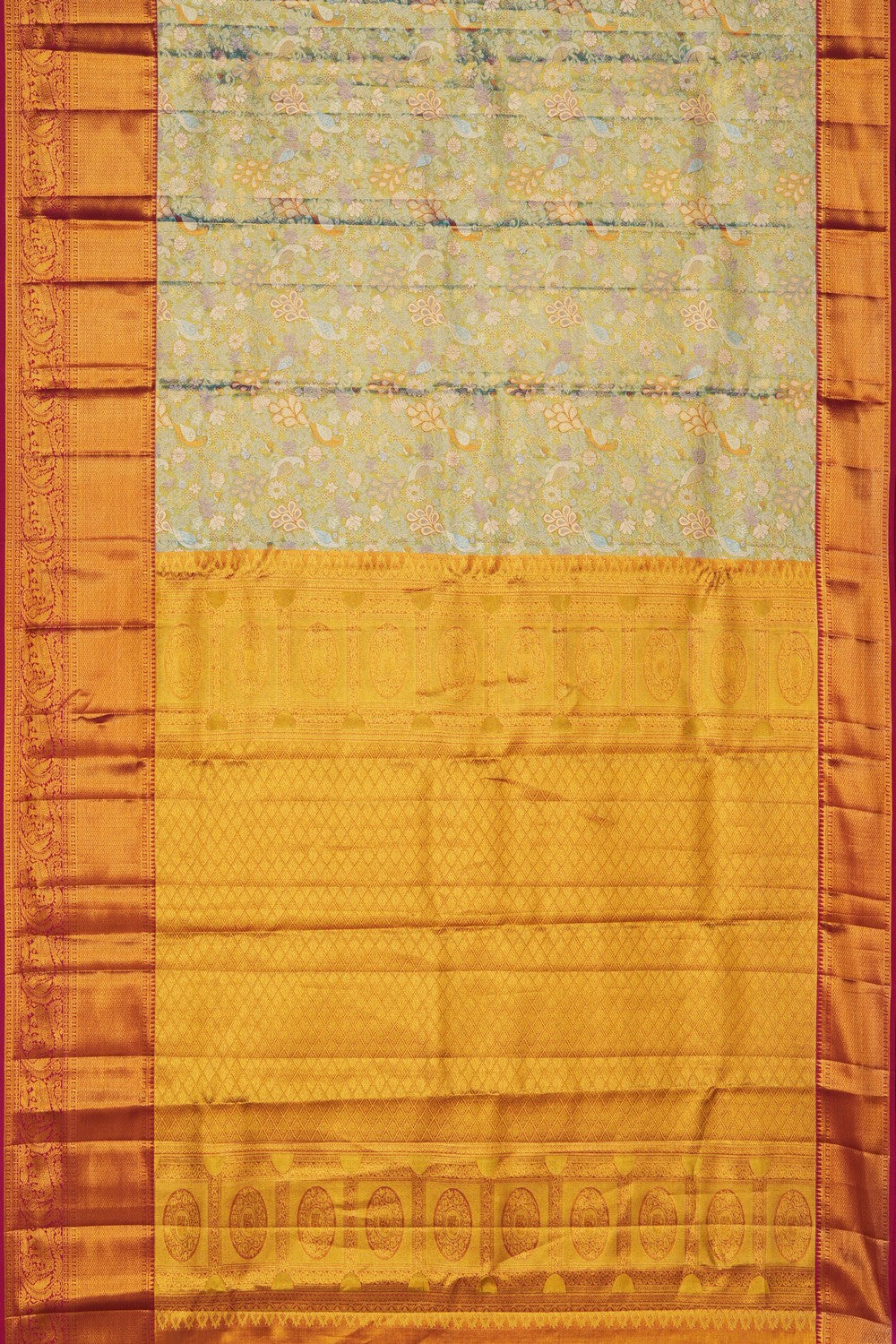 Image of Kanchipattu Silk Blue Saree
