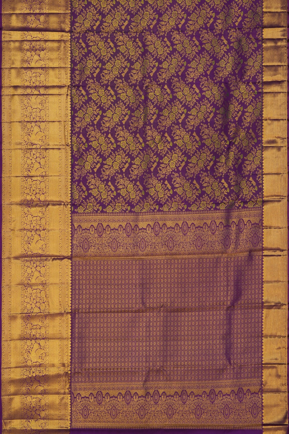 Image of Kanchipattu Silk Violet Saree