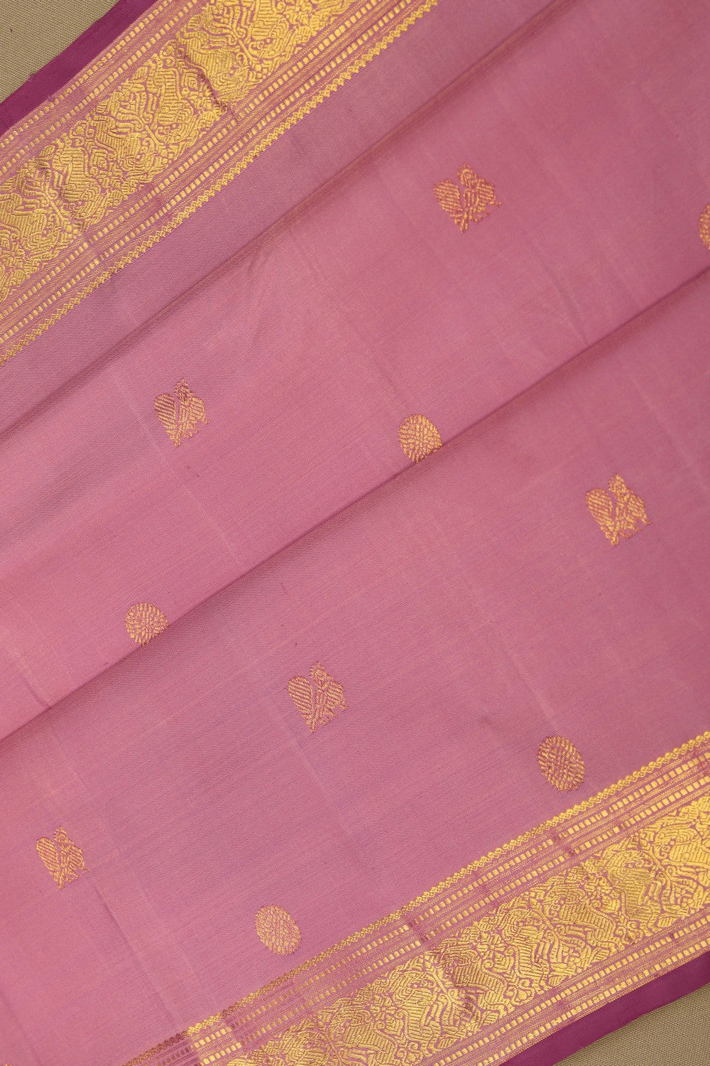 Image of Kanchipattu Silk Light Lavender Saree