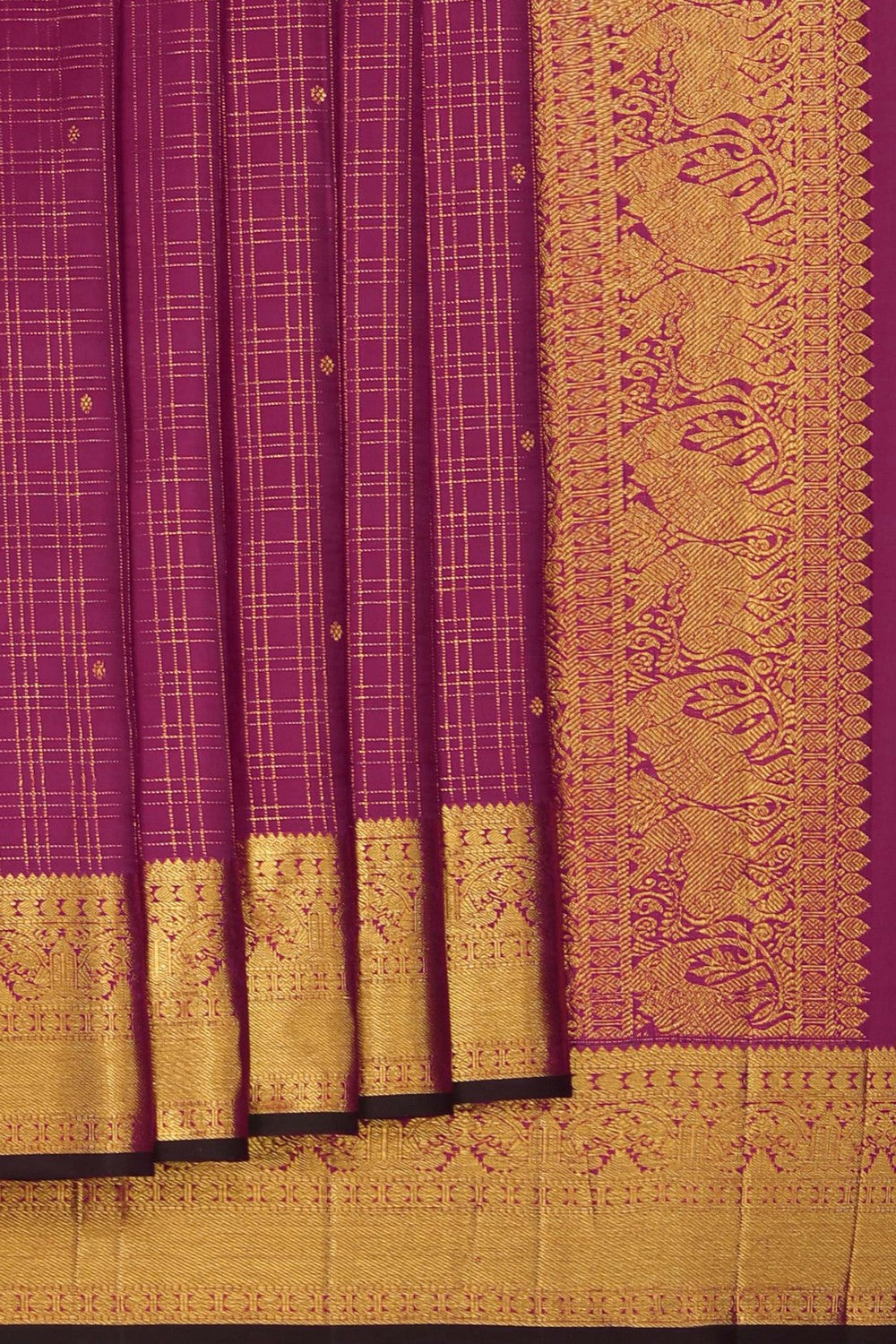 Image of Kanchipattu Silk Dark Magenta Saree