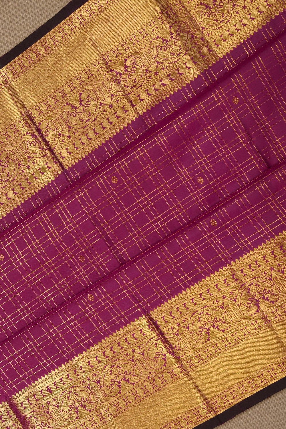 Image of Kanchipattu Silk Dark Magenta Saree