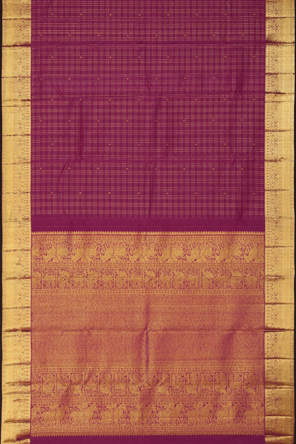 Image of Kanchipattu Silk Dark Magenta Saree
