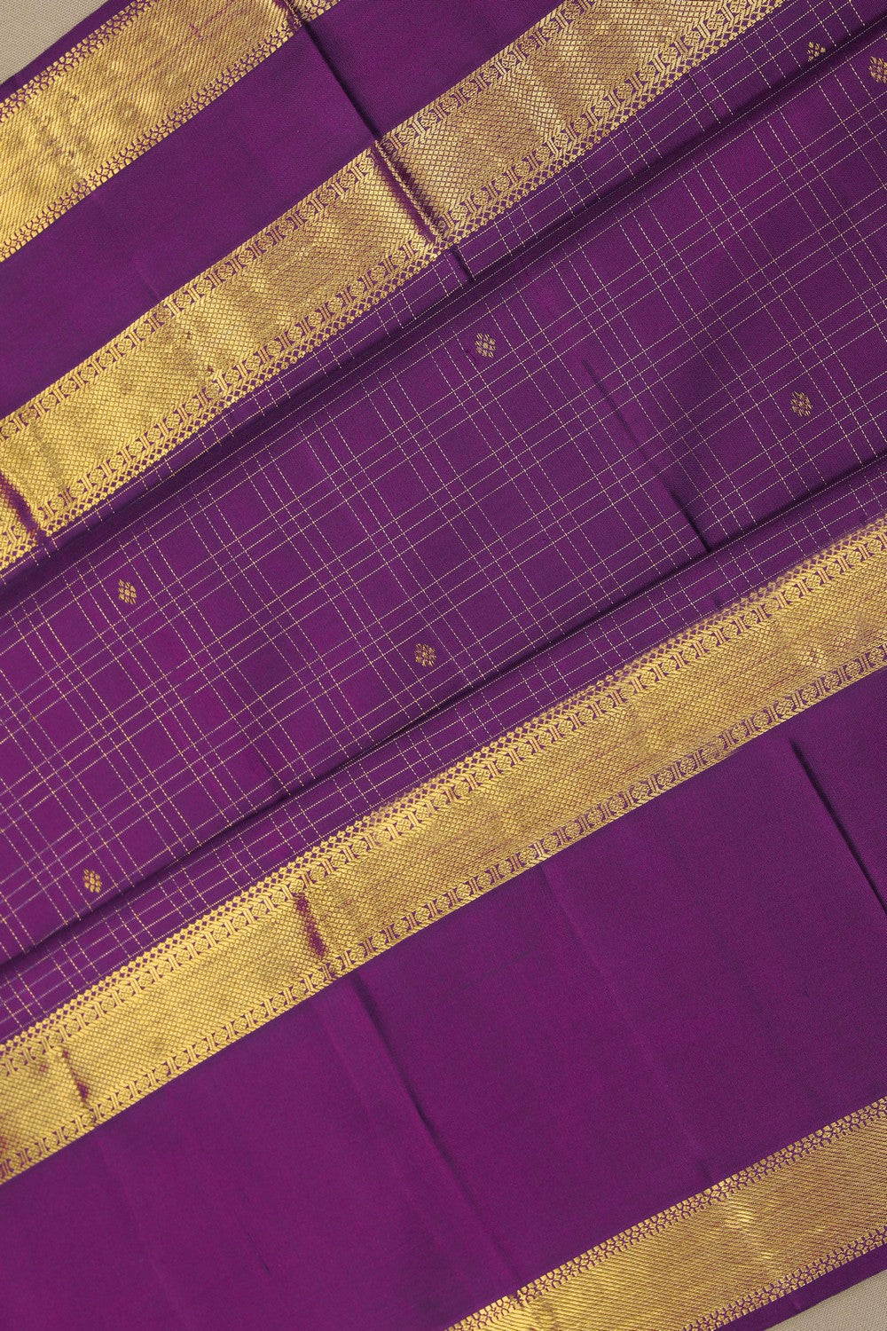 Image of Kanchipattu Silk Violet Saree