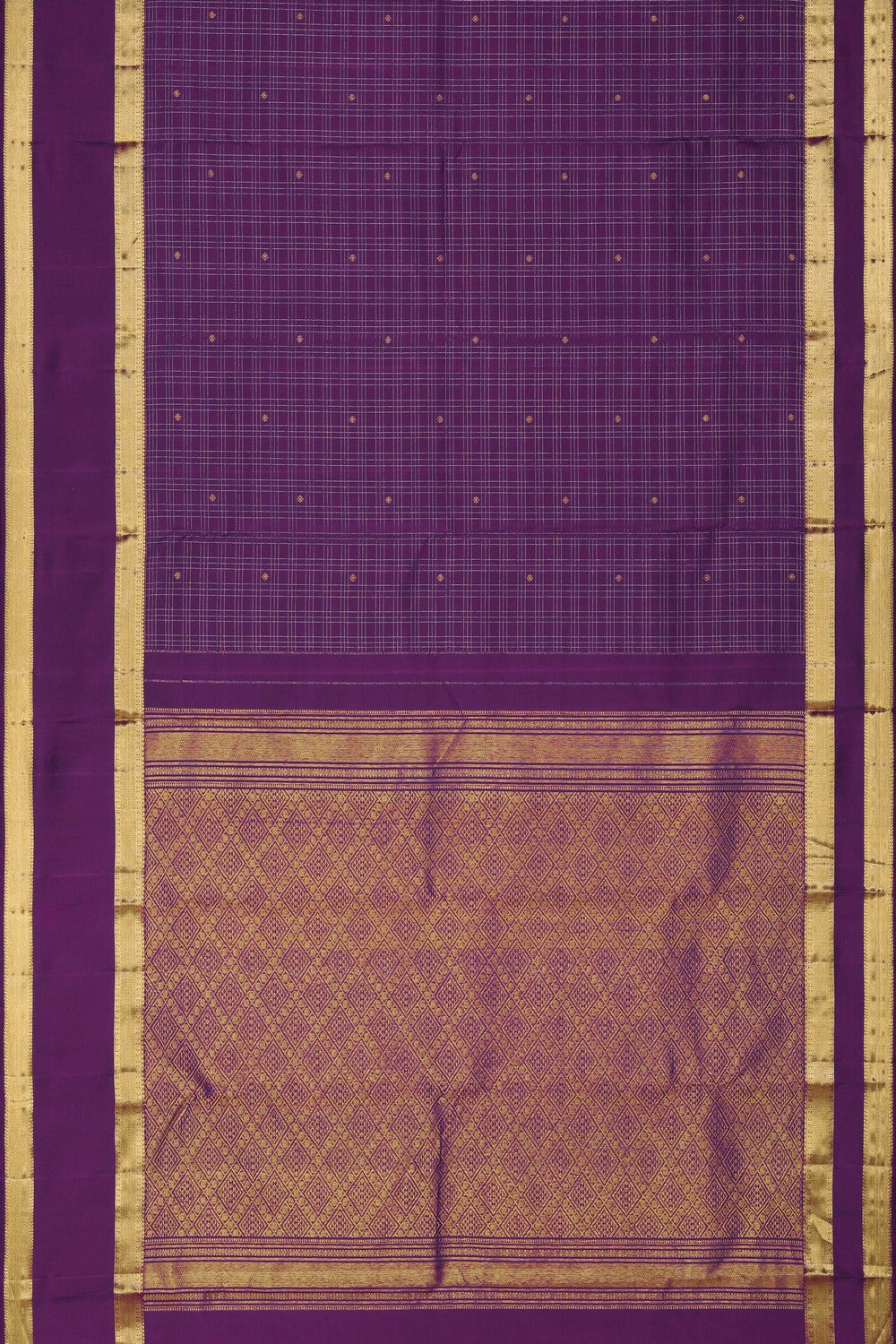 Image of Kanchipattu Silk Violet Saree