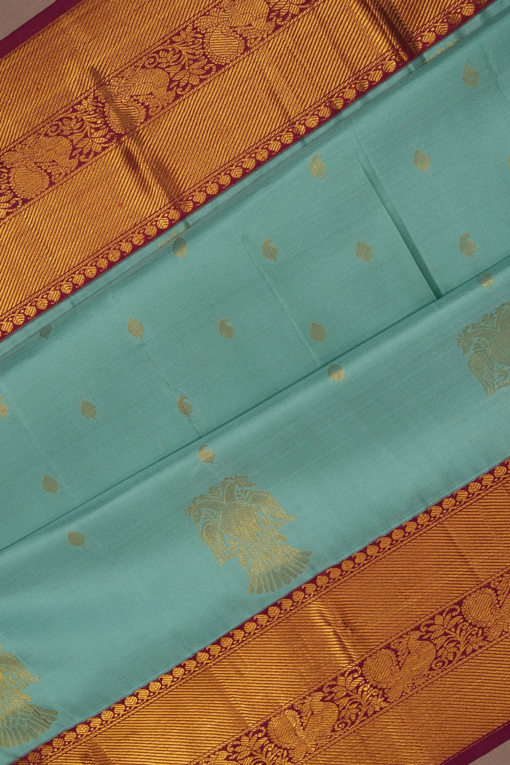 Image of Kanchipattu Silk Sky Blue Saree