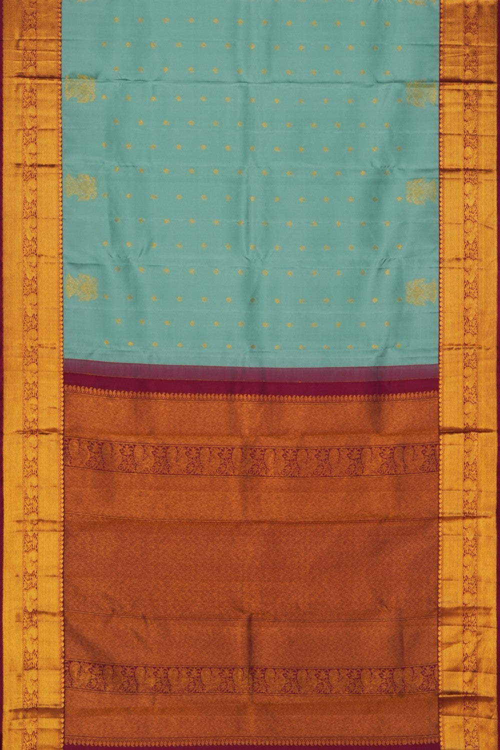 Image of Kanchipattu Silk Sky Blue Saree