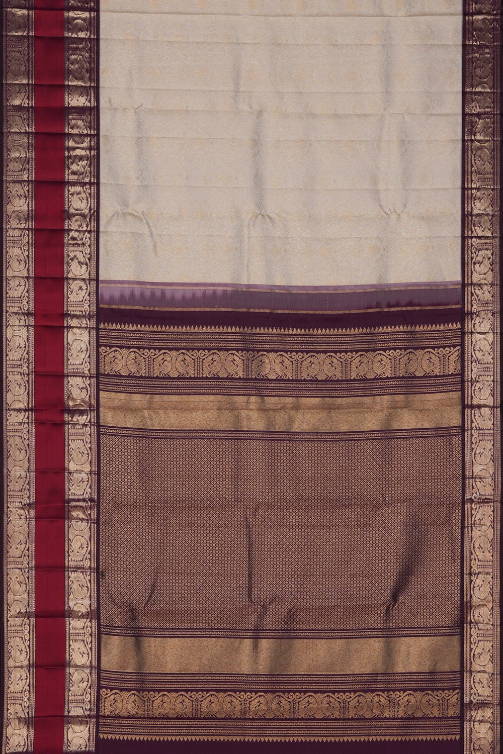 Image of Kanchipattu Silk Cream Saree