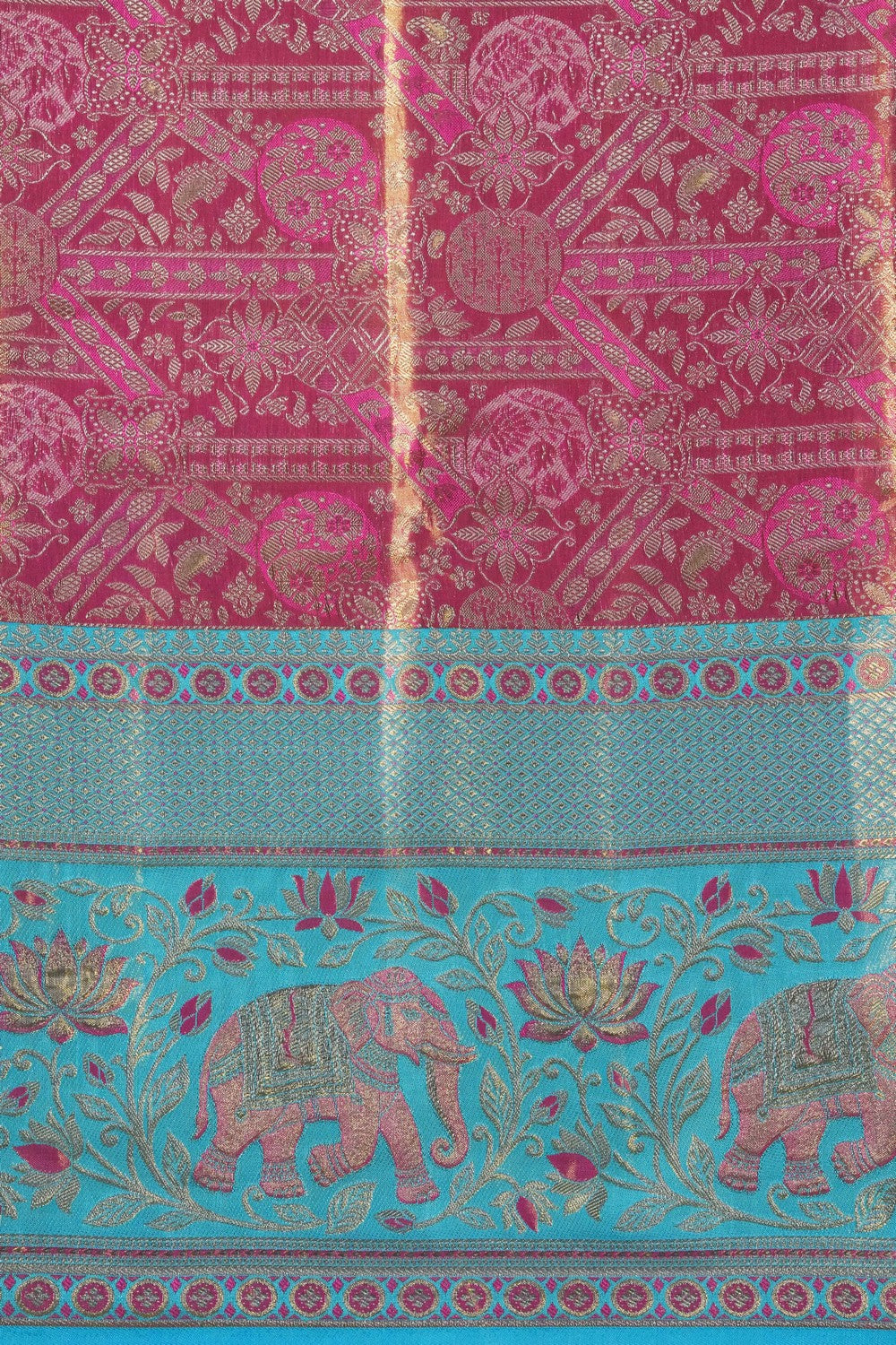 Image of Kanchipattu Silk Pink Saree