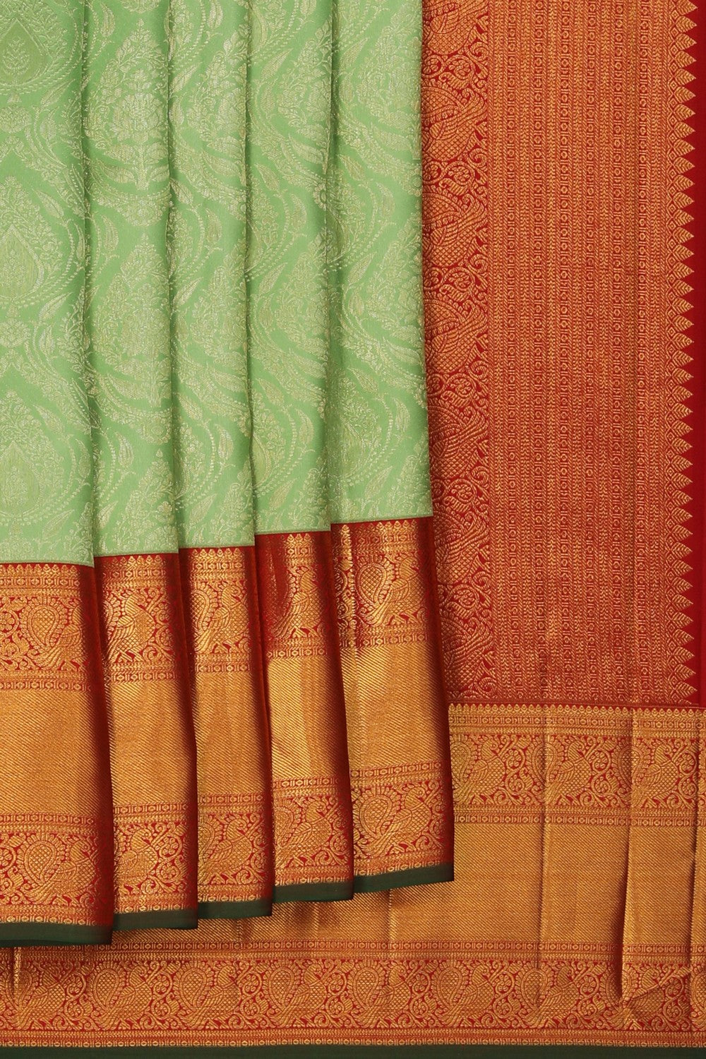 Image of Kanchipattu Silk Sea Green Saree