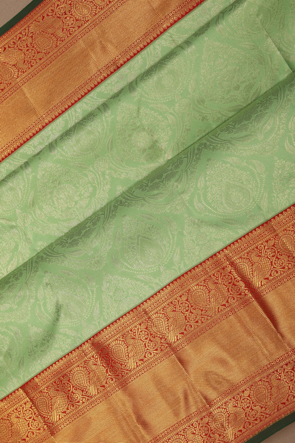 Image of Kanchipattu Silk Sea Green Saree
