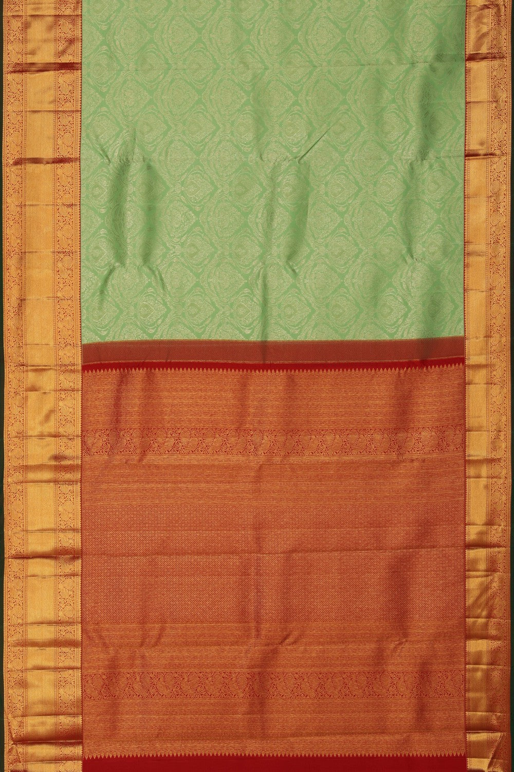 Image of Kanchipattu Silk Sea Green Saree