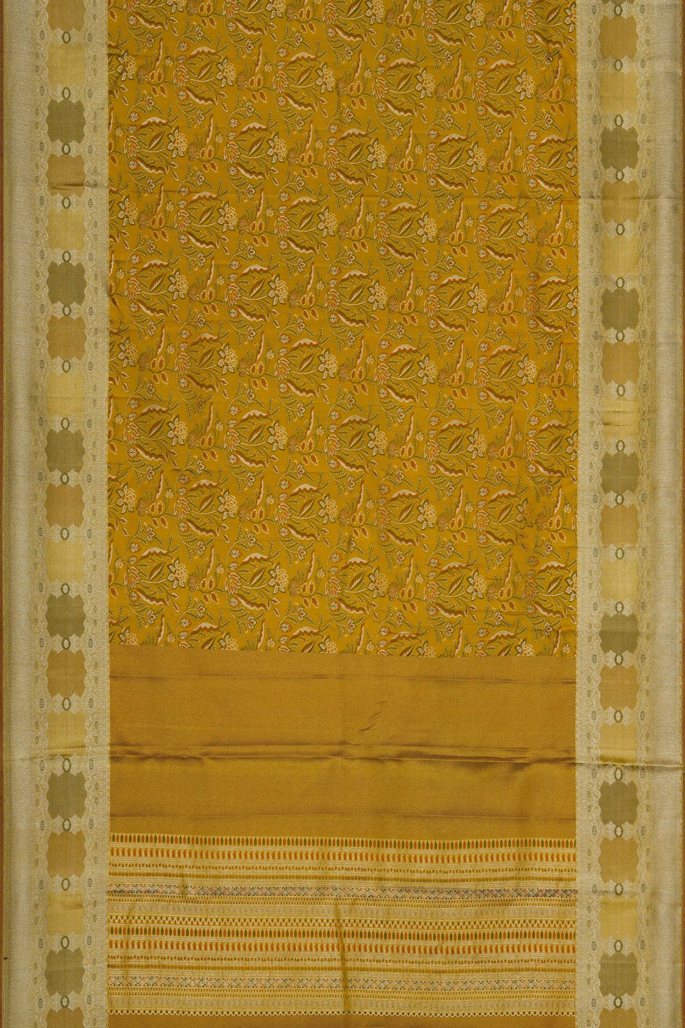 Image of Kanchipattu Silk Yellow Saree