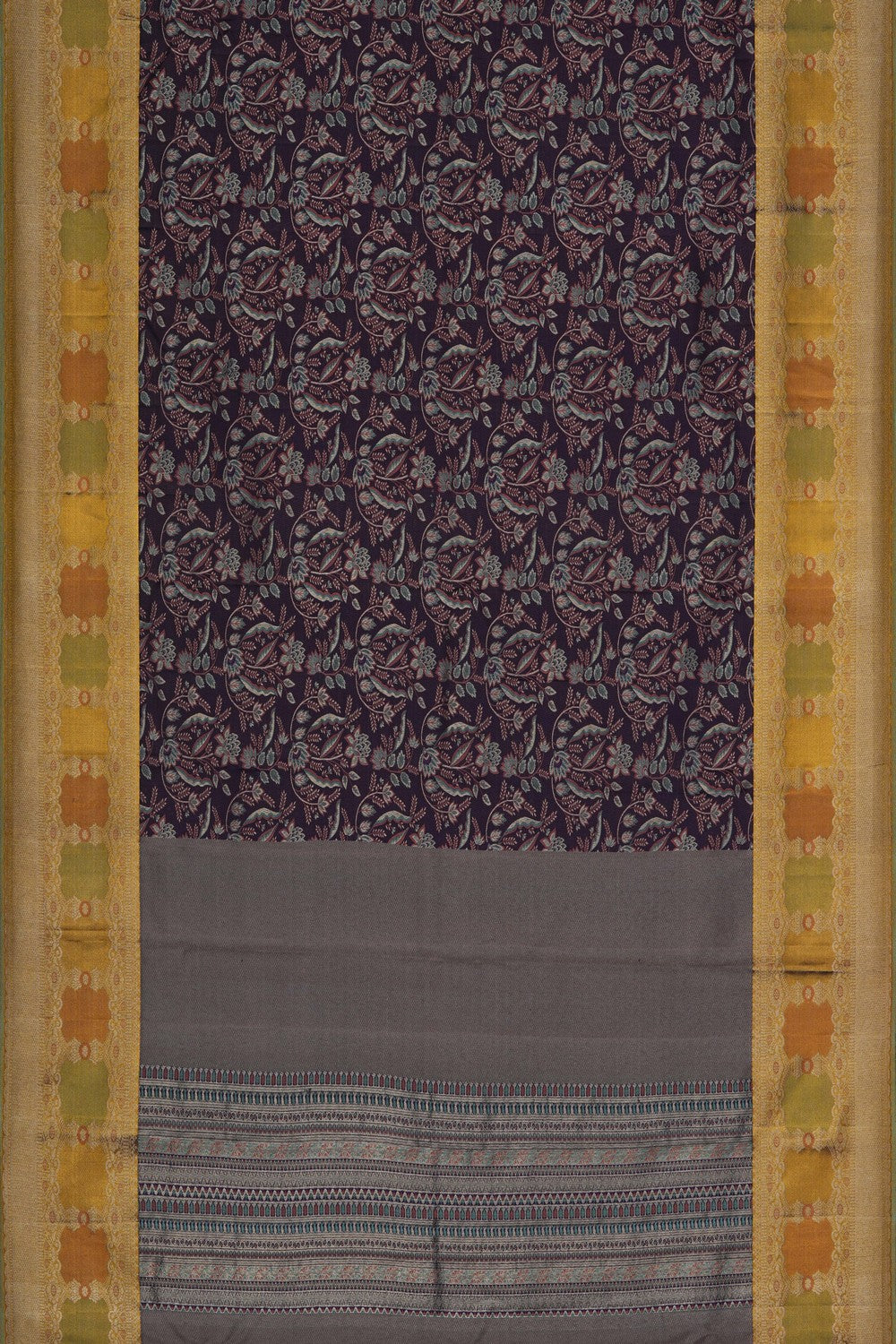 Image of Kanchipattu Silk Navy Blue Saree