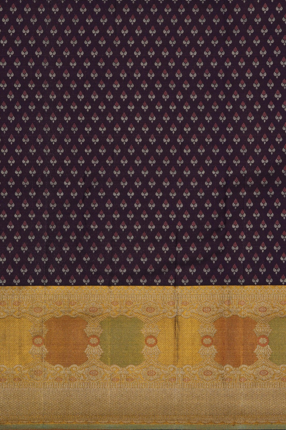 Image of Kanchipattu Silk Navy Blue Saree